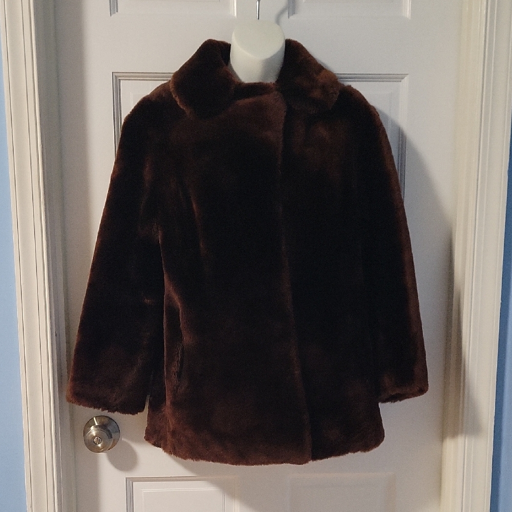 Brown Faux Fur Coat